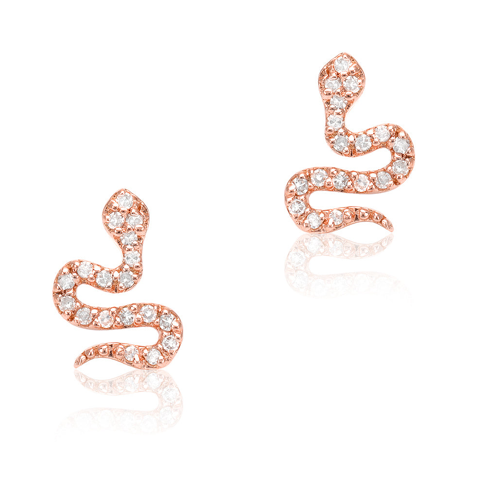 Pink Eyes Snake Earrings - Gnoce.com